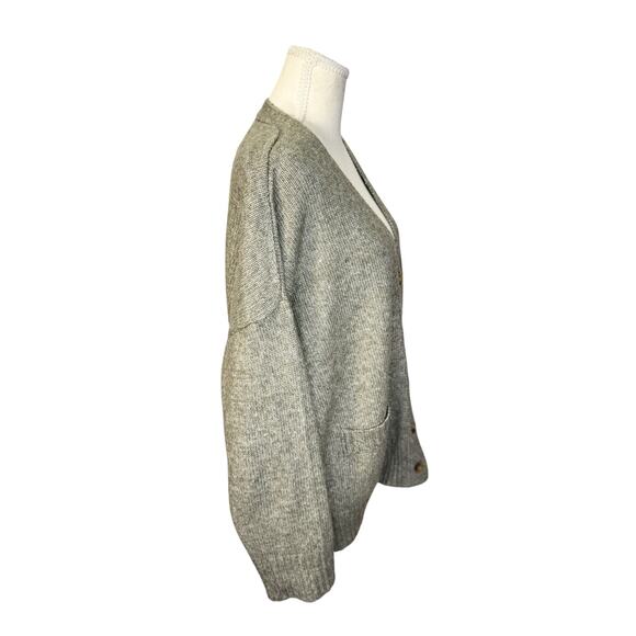 Ella Moss Cardigan Sweater Large Olive Green Minimalist Cozy Casual Layering - Picture 7 of 16